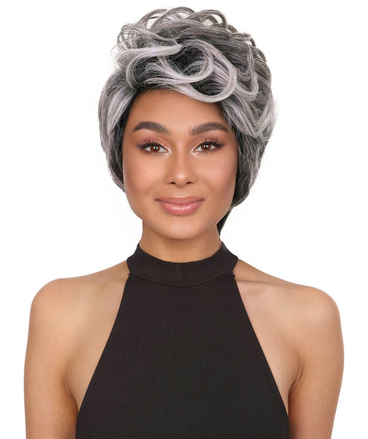 Pia Human Hair Blend Short Wavy Wig Effortless Waves with Soft Layers