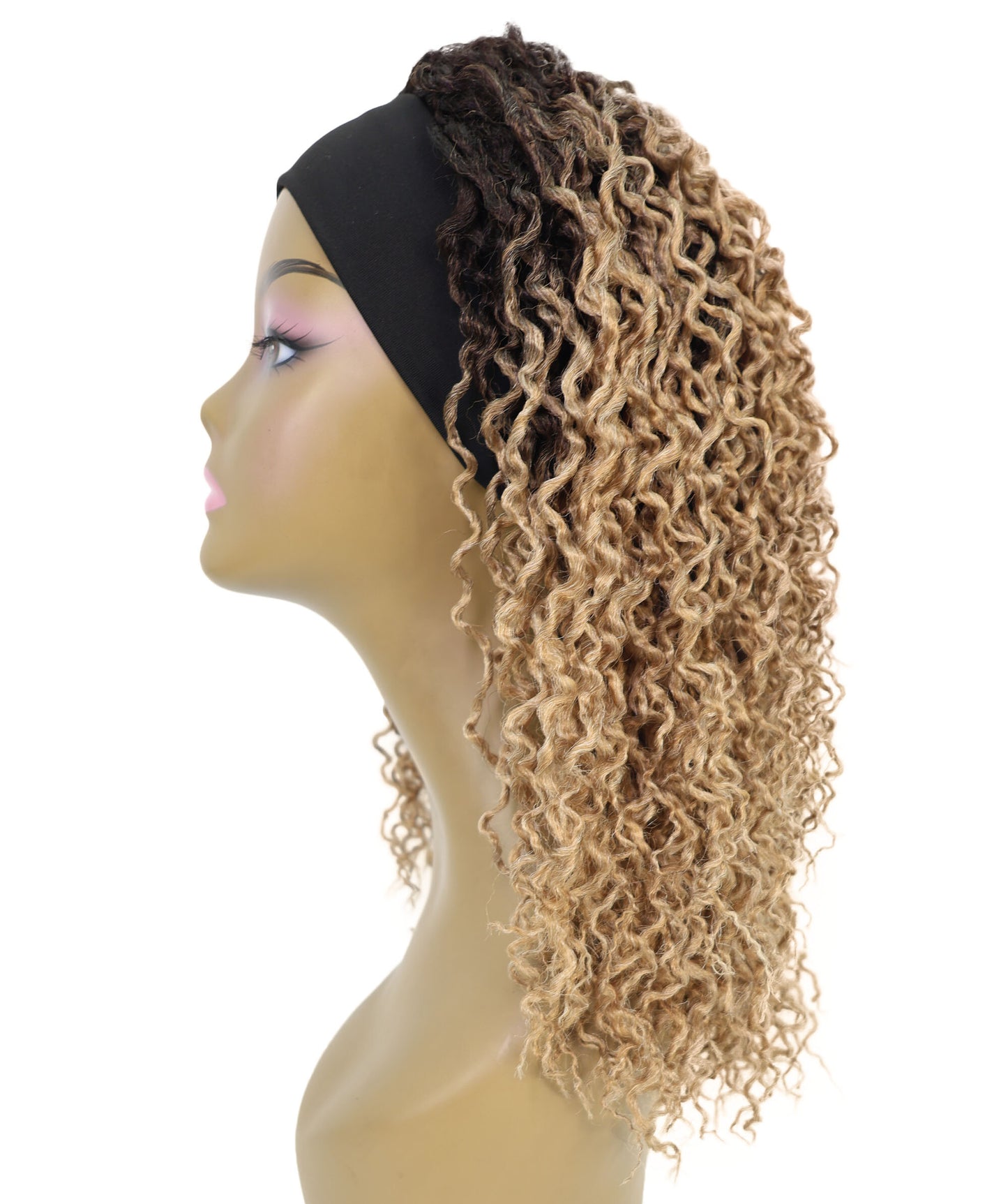 Zoraida Shoulder-length Slip-On Curly Half Wig with Layered Twist Spiral Curls