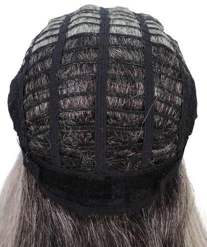 Lynette Sleek Shoulder-Length Elegant Silver Ombre Bob Wig with Bangs