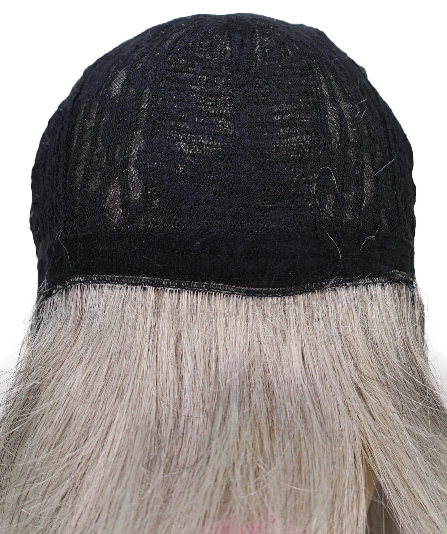Lynette Sleek Shoulder-Length Elegant Silver Ombre Bob Wig with Bangs
