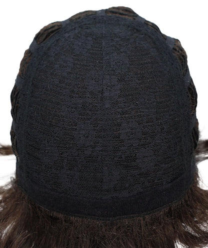Abdul 14.5 Inch Vintage-Inspired Short Front, Long Back Synthetic Style with Soft Curly Mullet Wig