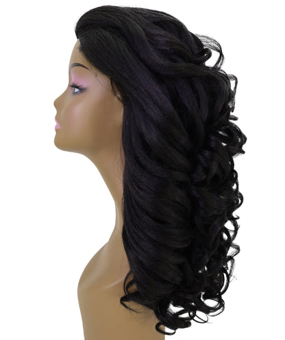 LUXLUXE Deep Curly Half 24" Wig – Curl Textured 214g Hair with Full Volume Elegant Look