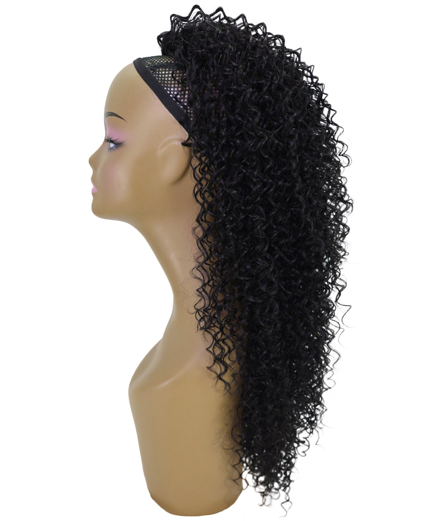 LUXLUXE Drawstring Kinky Curly Hair Extension – 27 Inch Long Textured Curl 165g Hairpiece Accessory