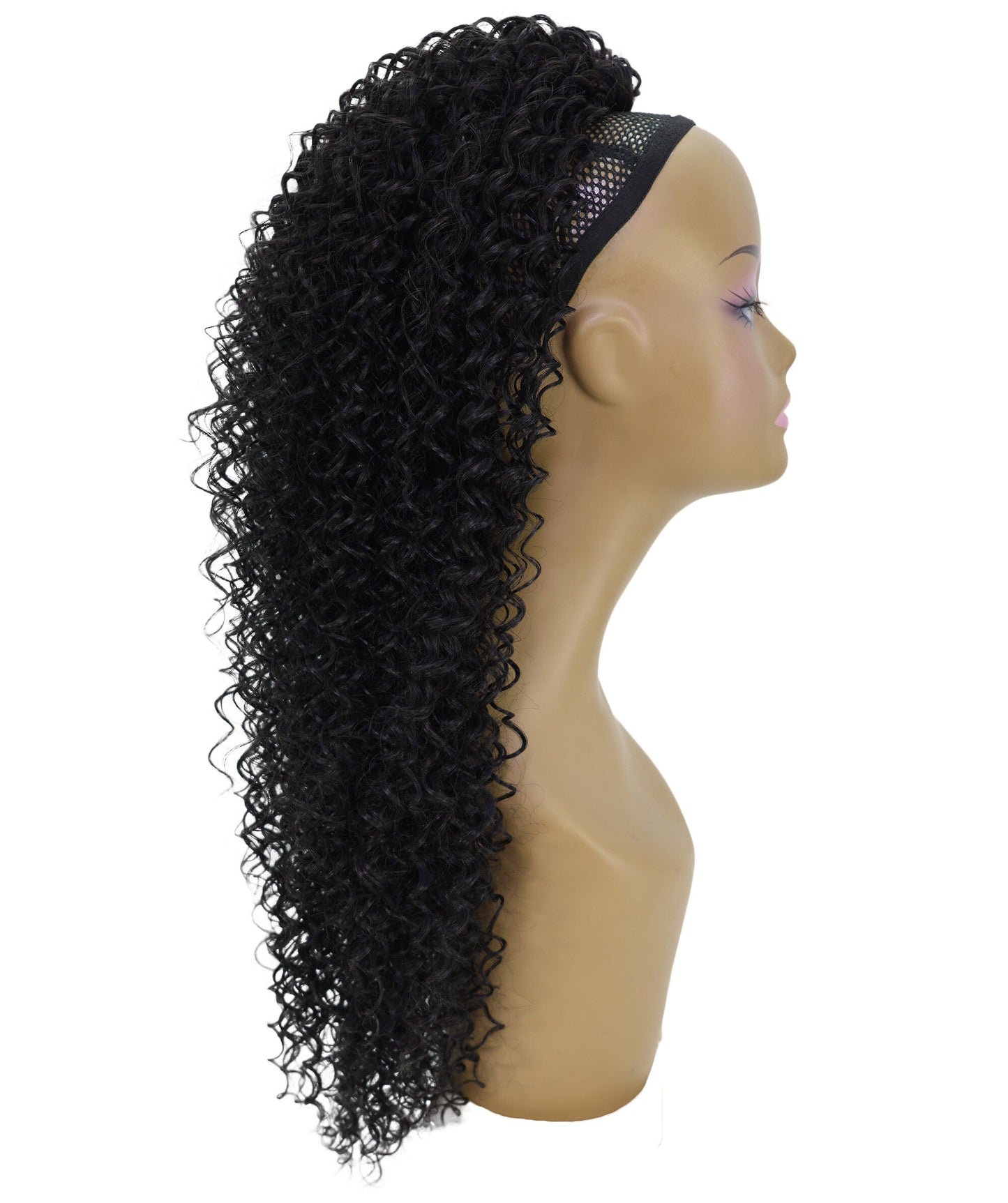 LUXLUXE Drawstring Kinky Curly Hair Extension – 27 Inch Long Textured Curl 165g Hairpiece Accessory