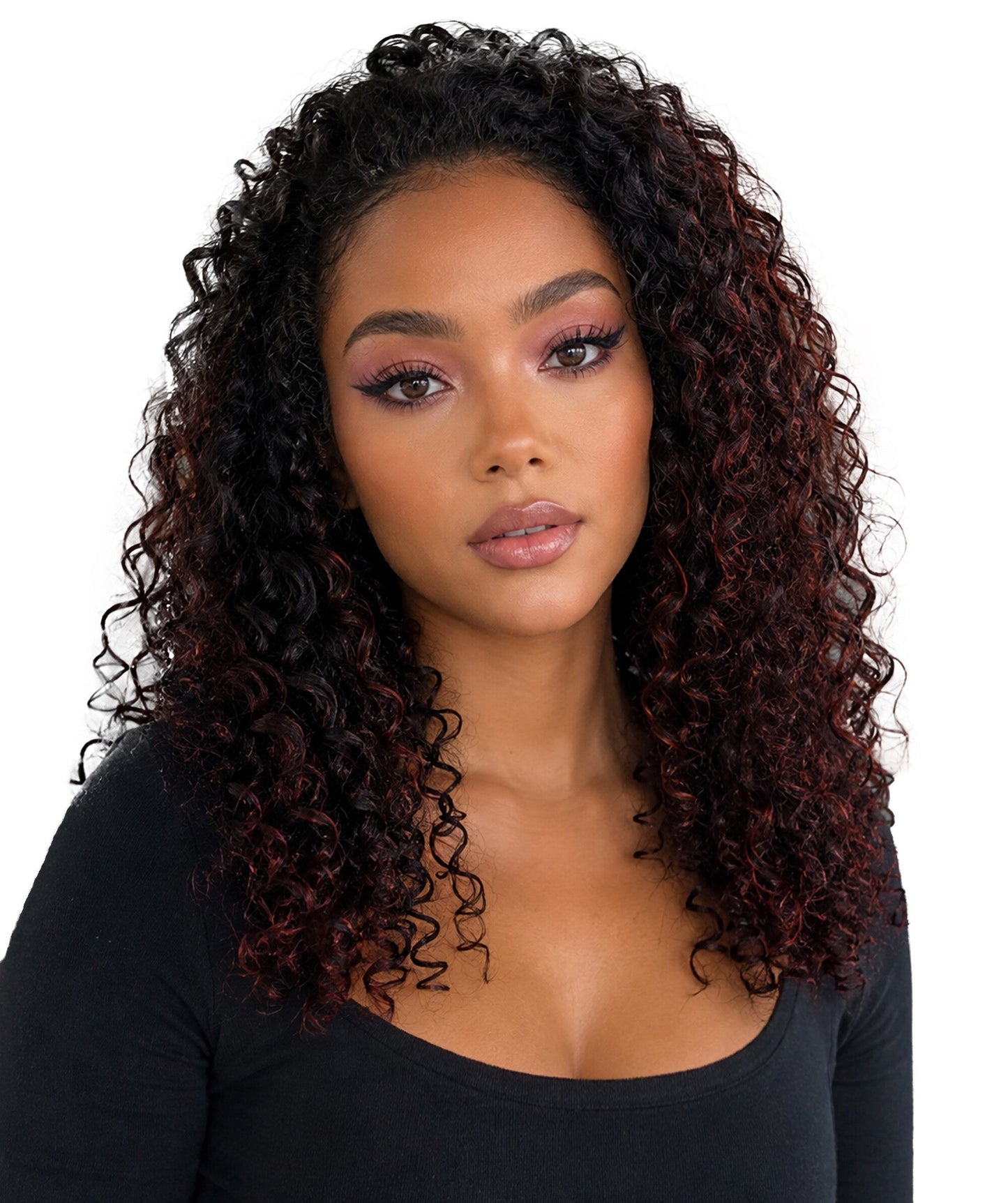 LUXLUXE Kinky Curly Half Wig – Voluminous Textured Curl 25 Inch 214g Hair Heat Resistant Synthetic Fiber
