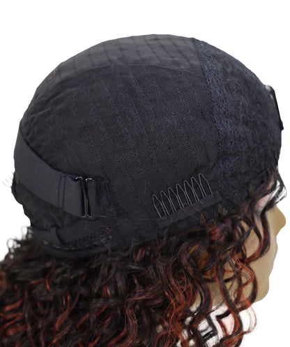 LUXLUXE Kinky Curly Half Wig – Voluminous Textured Curl 25 Inch 214g Hair Heat Resistant Synthetic Fiber