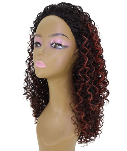 LUXLUXE Kinky Curly Half Wig – Voluminous Textured Curl 25 Inch 214g Hair Heat Resistant Synthetic Fiber
