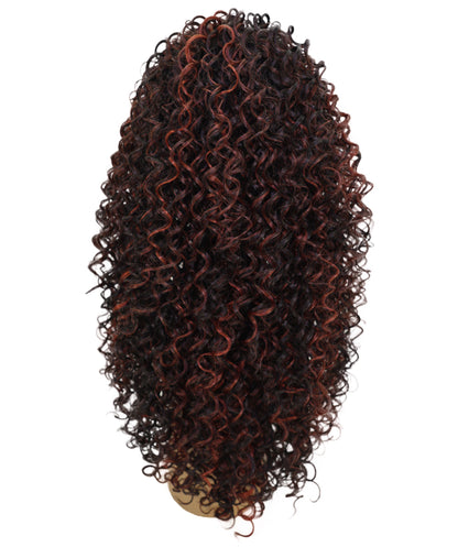 LUXLUXE Kinky Curly Half Wig – Voluminous Textured Curl 25 Inch 214g Hair Heat Resistant Synthetic Fiber