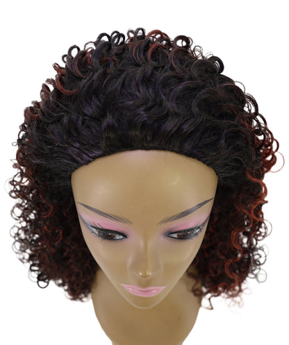 LUXLUXE Kinky Curly Half Wig – Voluminous Textured Curl 25 Inch 214g Hair Heat Resistant Synthetic Fiber