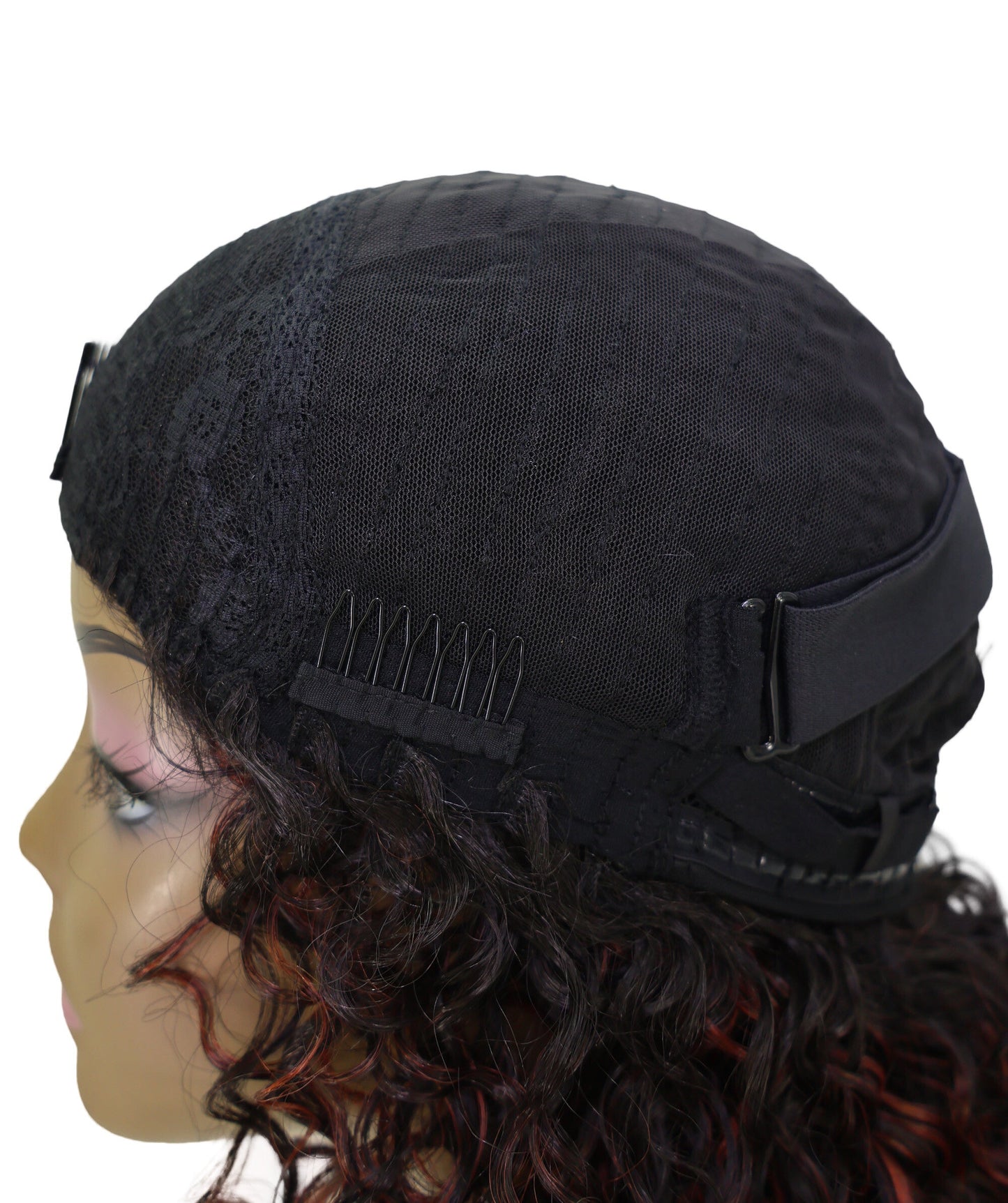 LUXLUXE Kinky Curly Half Wig – Voluminous Textured Curl 25 Inch 214g Hair Heat Resistant Synthetic Fiber
