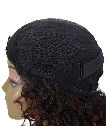 LUXLUXE Kinky Curly Half Wig – Voluminous Textured Curl 25 Inch 214g Hair Heat Resistant Synthetic Fiber