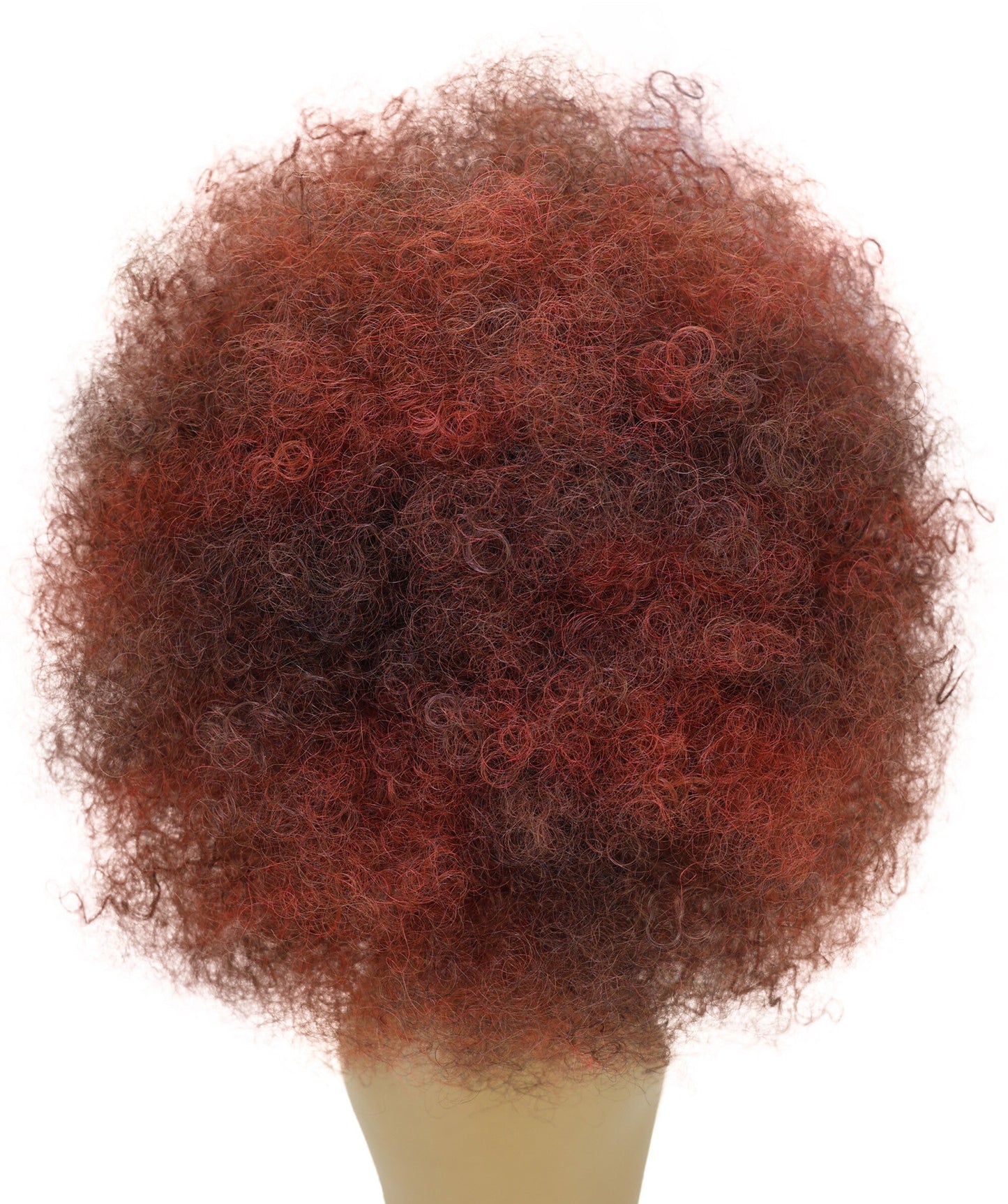 LUXLUXE Afro Kinky Curly Wig – 16 Inch Textured Curl Style Full Rounded 130g Bold Hair Heat Resistant Synthetic Fiber