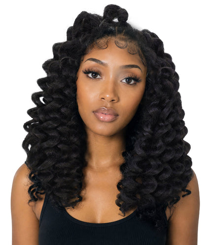 LUXLUXE 14" Curly Full Hand Tied Wig – 232g Voluminous Curl Hairpiece Heat Resistant Synthetic Fiber