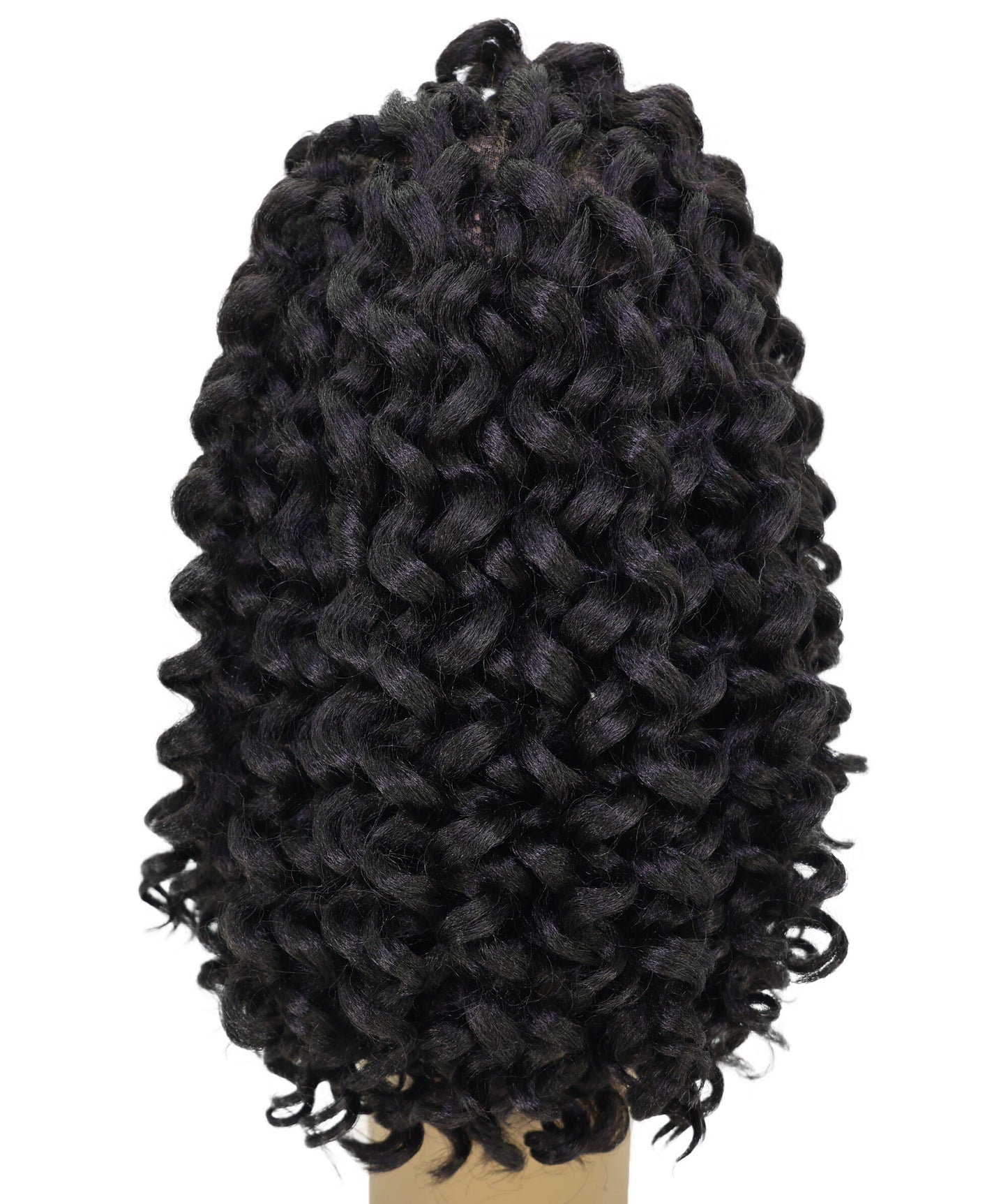 LUXLUXE 14" Curly Full Hand Tied Wig – 232g Voluminous Curl Hairpiece Heat Resistant Synthetic Fiber
