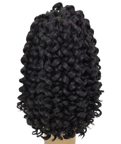 LUXLUXE 14" Curly Full Hand Tied Wig – 232g Voluminous Curl Hairpiece Heat Resistant Synthetic Fiber