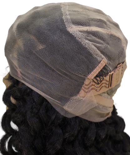 LUXLUXE 14" Curly Full Hand Tied Wig – 232g Voluminous Curl Hairpiece Heat Resistant Synthetic Fiber
