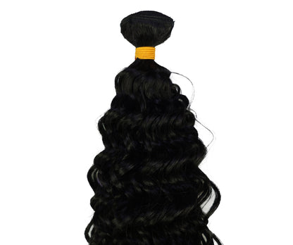 LUXLUXE Deep Wave Curly Hawaiian Synthetic Hair Extension - 18 Inch 100g Defined Curl Style for Everyday Hair Styling