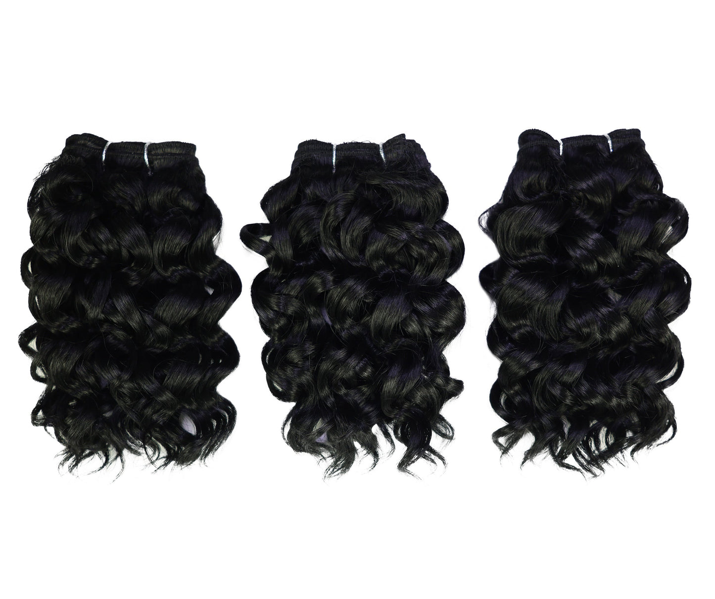 LUXLUXE Deep Curly Synthetic Hair Extension – 6.5 Inch Dense Curl Weft Style 110g for Women Versatile Styling