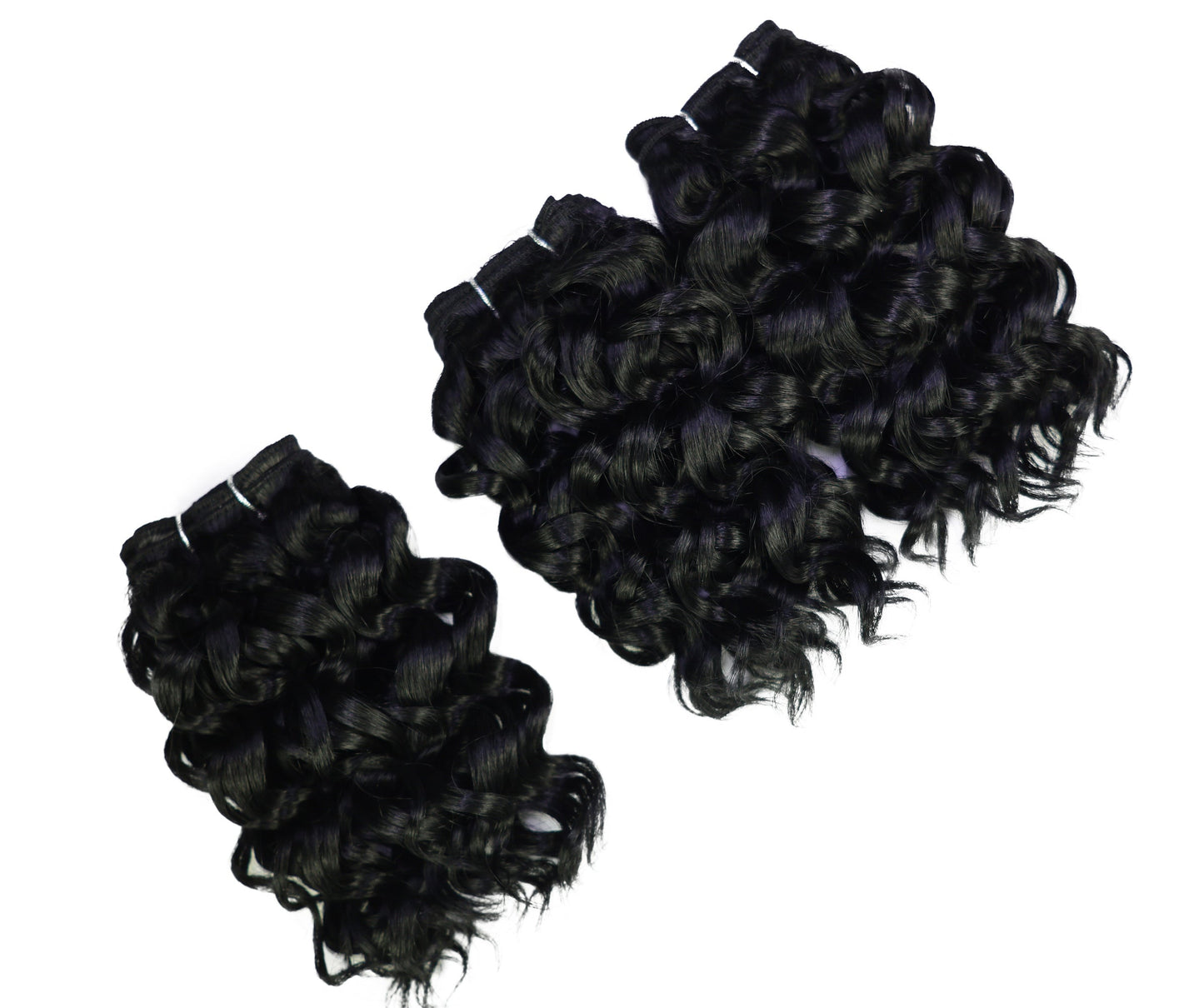 LUXLUXE Deep Curly Synthetic Hair Extension – 6.5 Inch Dense Curl Weft Style 110g for Women Versatile Styling