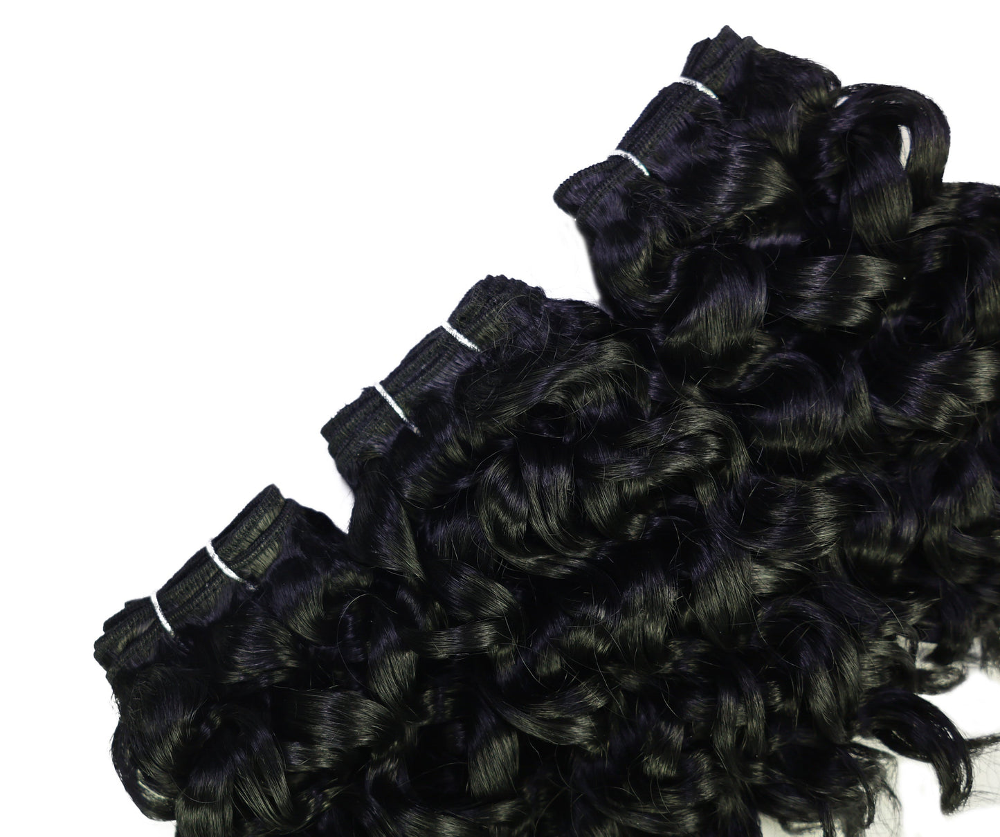 LUXLUXE Deep Curly Synthetic Hair Extension – 6.5 Inch Dense Curl Weft Style 110g for Women Versatile Styling