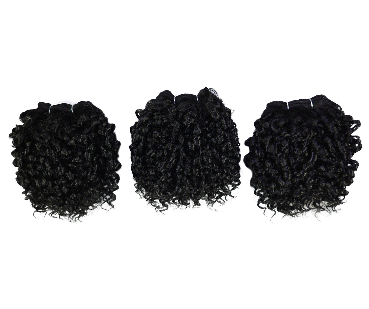 LUXLUXE Burmese Curl Synthetic Hair Extension – 5 Inch Dense Curly Weft Style 110g for Women Textured Styling