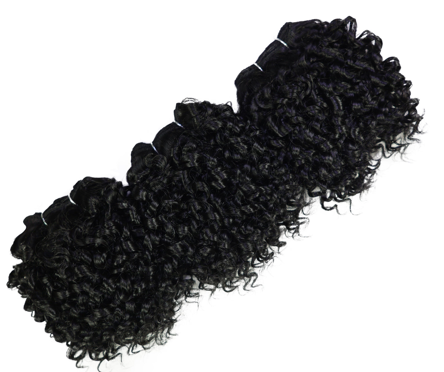 LUXLUXE Burmese Curl Synthetic Hair Extension – 5 Inch Dense Curly Weft Style 110g for Women Textured Styling