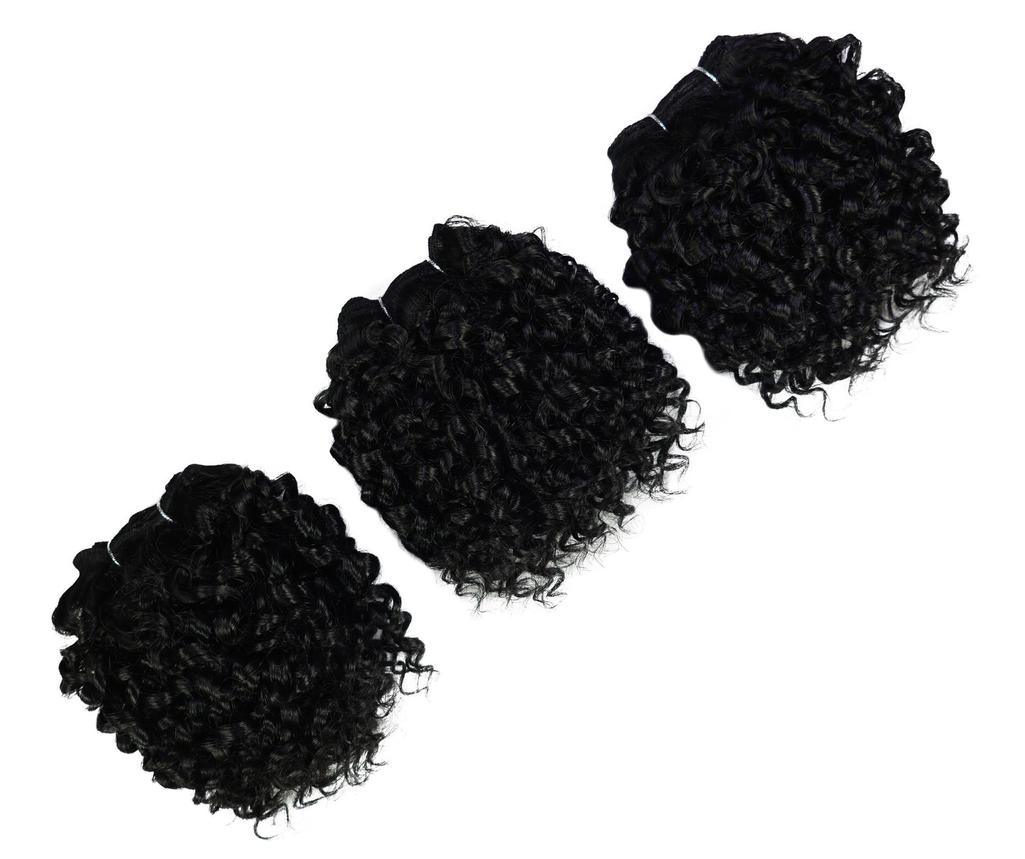 LUXLUXE Burmese Curl Synthetic Hair Extension – 5 Inch Dense Curly Weft Style 110g for Women Textured Styling