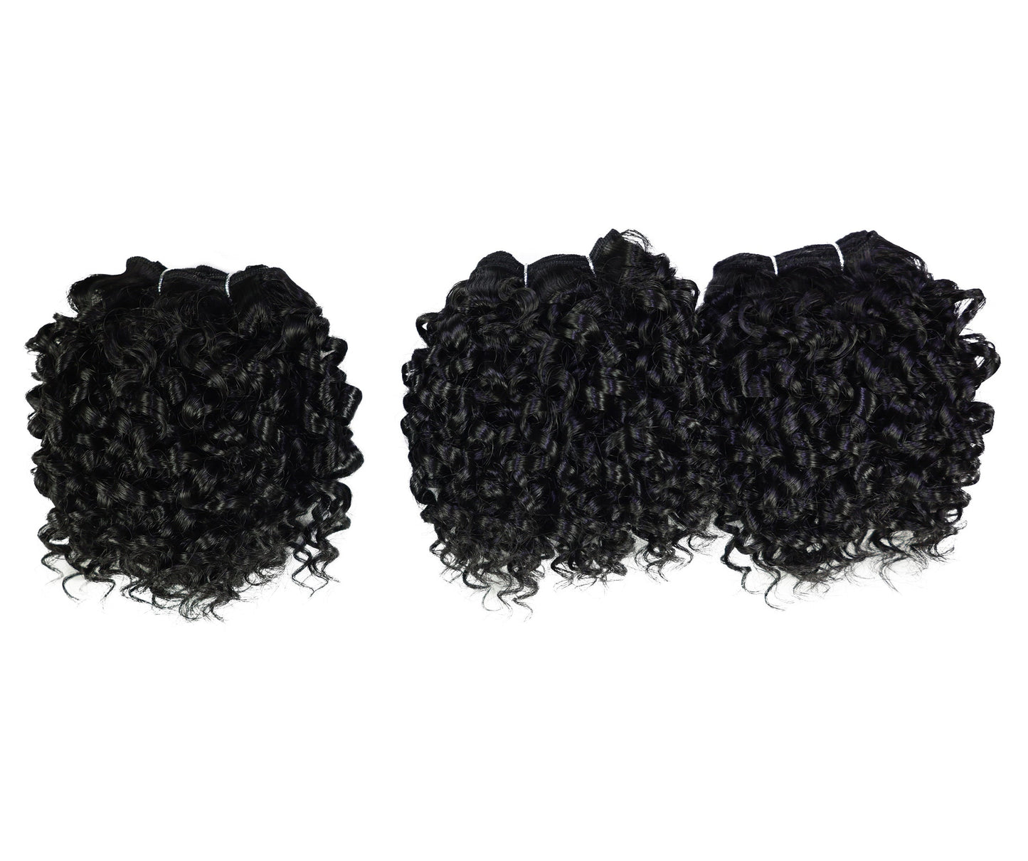 LUXLUXE Burmese Curl Synthetic Hair Extension – 5 Inch Dense Curly Weft Style 110g for Women Textured Styling