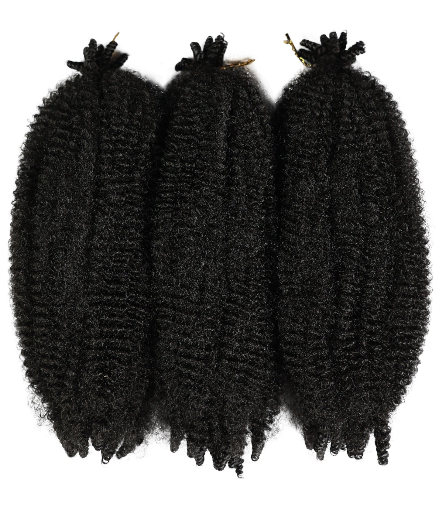 LUXLUXE Springy Afro Twist Hair Extensions - 16 Inch Synthetic Braided Hairpiece 117g for Women