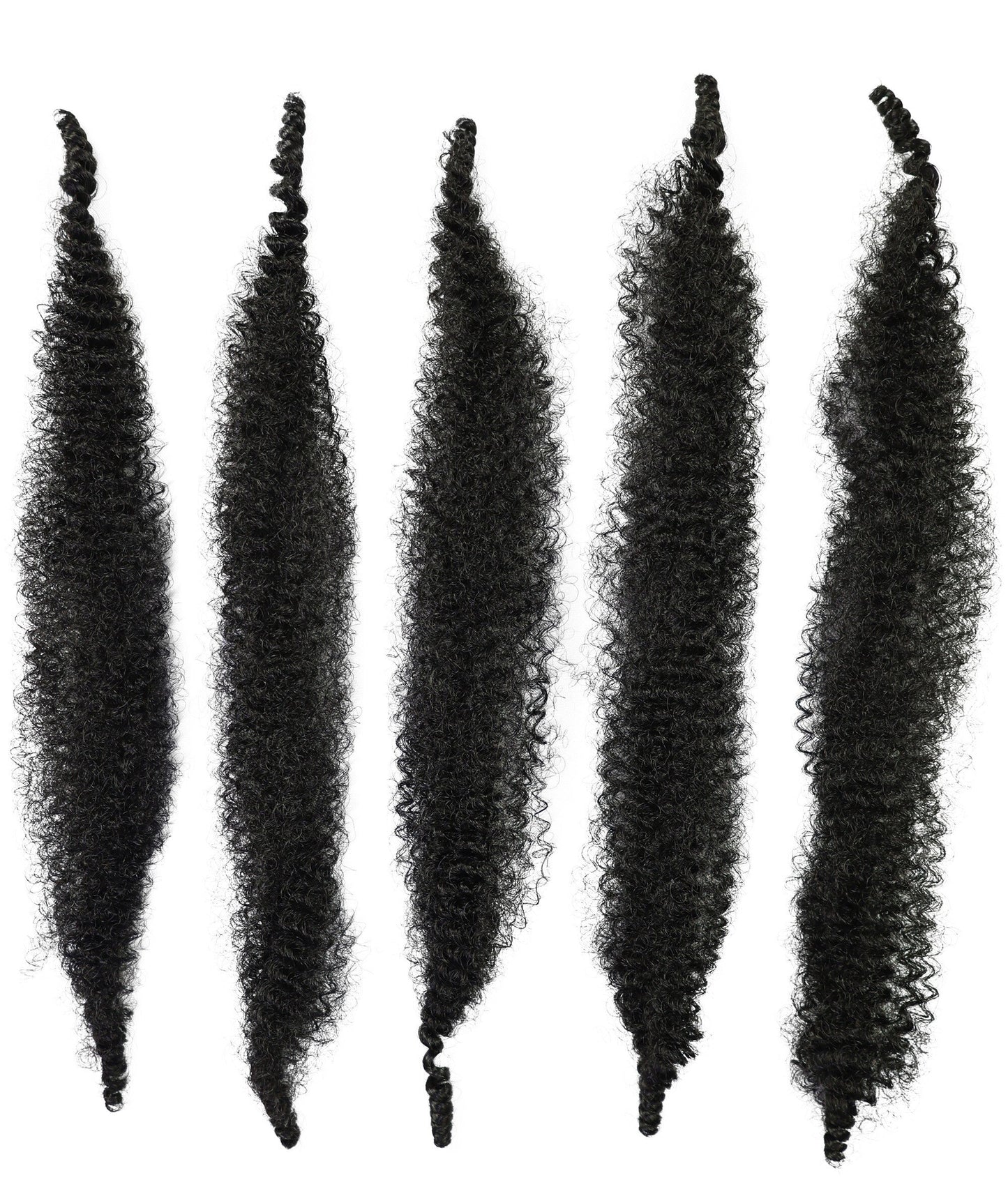 LUXLUXE Springy Afro Twist Hair Extensions - 16 Inch Synthetic Braided Hairpiece 117g for Women