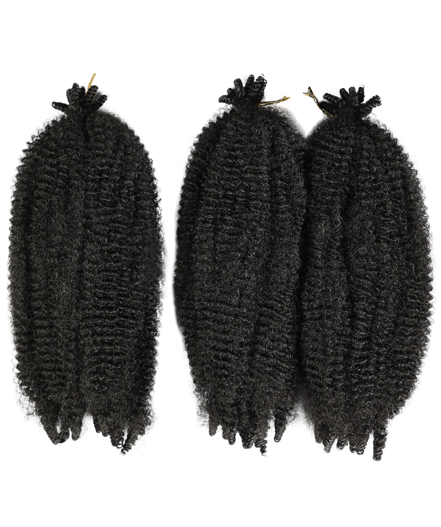 LUXLUXE Springy Afro Twist Hair Extensions - 16 Inch Synthetic Braided Hairpiece 117g for Women