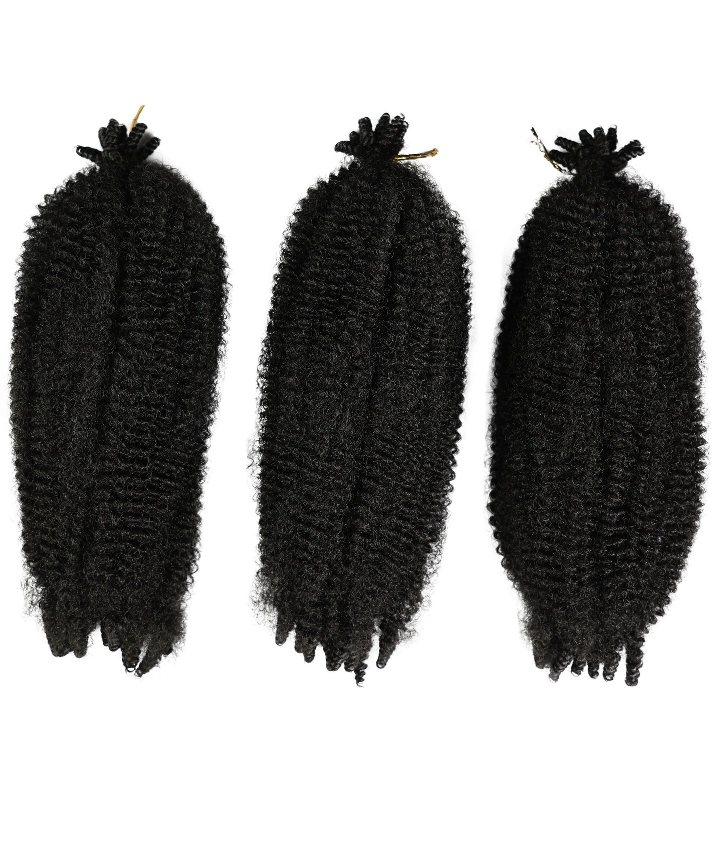 LUXLUXE Springy Afro Twist Hair Extensions - 16 Inch Synthetic Braided Hairpiece 117g for Women
