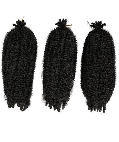 LUXLUXE Springy Afro Twist Hair Extensions - 16 Inch Synthetic Braided Hairpiece 117g for Women