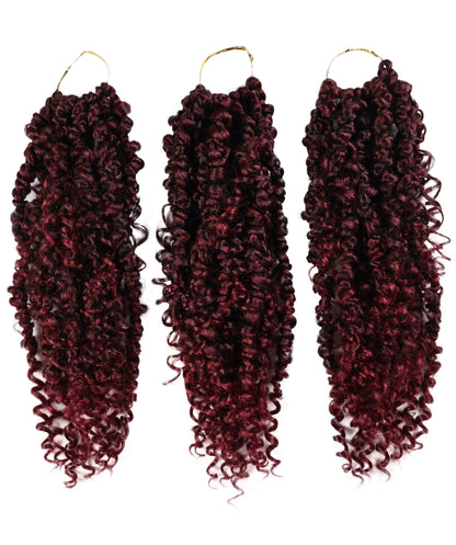 LUXLUXE Passion Twist Boho Synthetic Hair Extensions - 14 Inch Braided 115g Hairpiece for Women