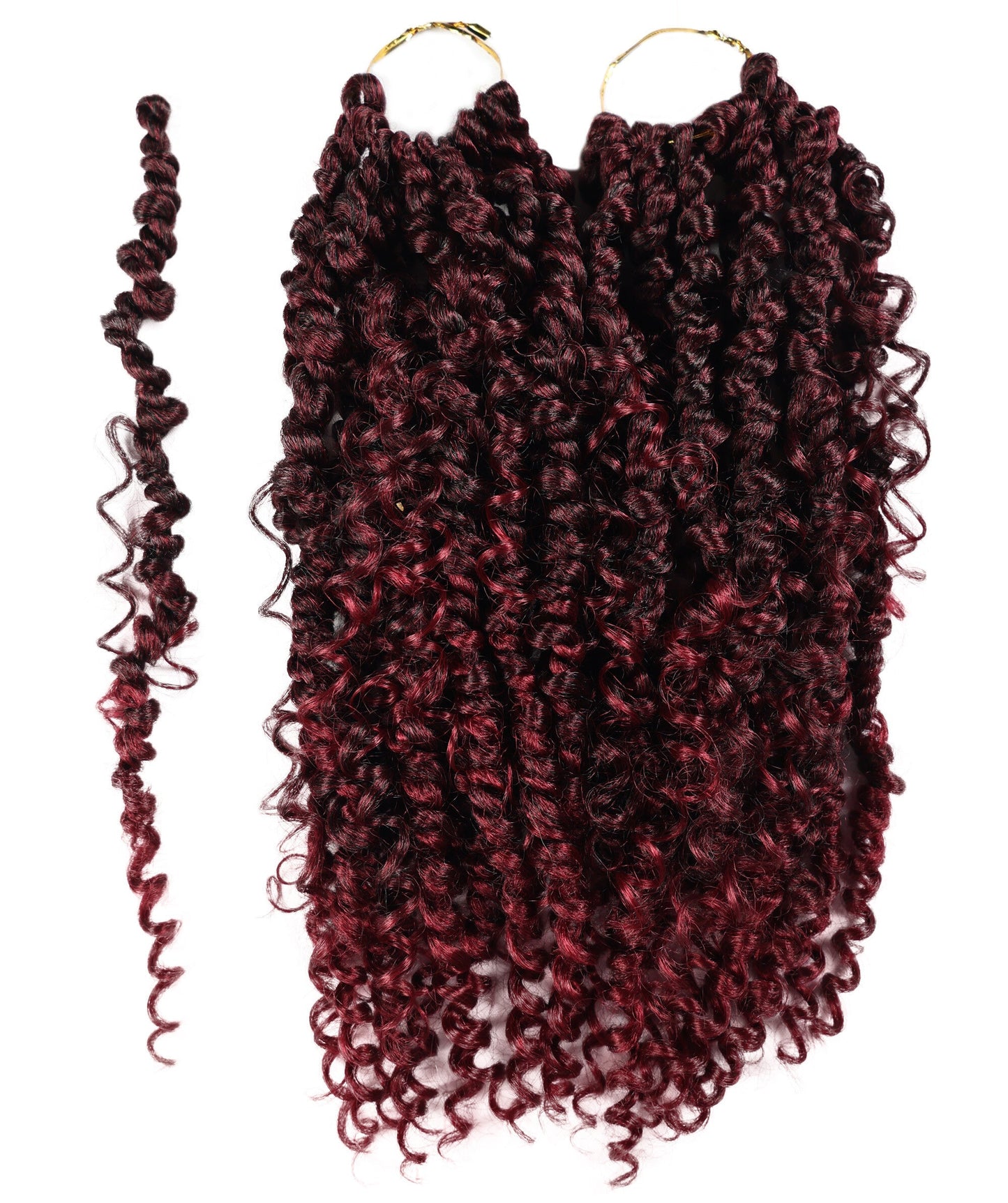 LUXLUXE Passion Twist Boho Synthetic Hair Extensions - 14 Inch Braided 115g Hairpiece for Women