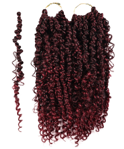 LUXLUXE Passion Twist Boho Synthetic Hair Extensions - 14 Inch Braided 115g Hairpiece for Women