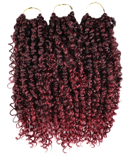 LUXLUXE Passion Twist Boho Synthetic Hair Extensions - 14 Inch Braided 115g Hairpiece for Women