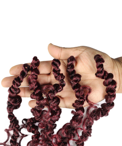 LUXLUXE Passion Twist Boho Synthetic Hair Extensions - 14 Inch Braided 115g Hairpiece for Women