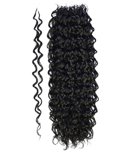LUXLUXE Water Wave Feather Crochet Human &  Synthetic Mix Hair Extensions - 19 Inch Braiding 60g Hairpiece for Women