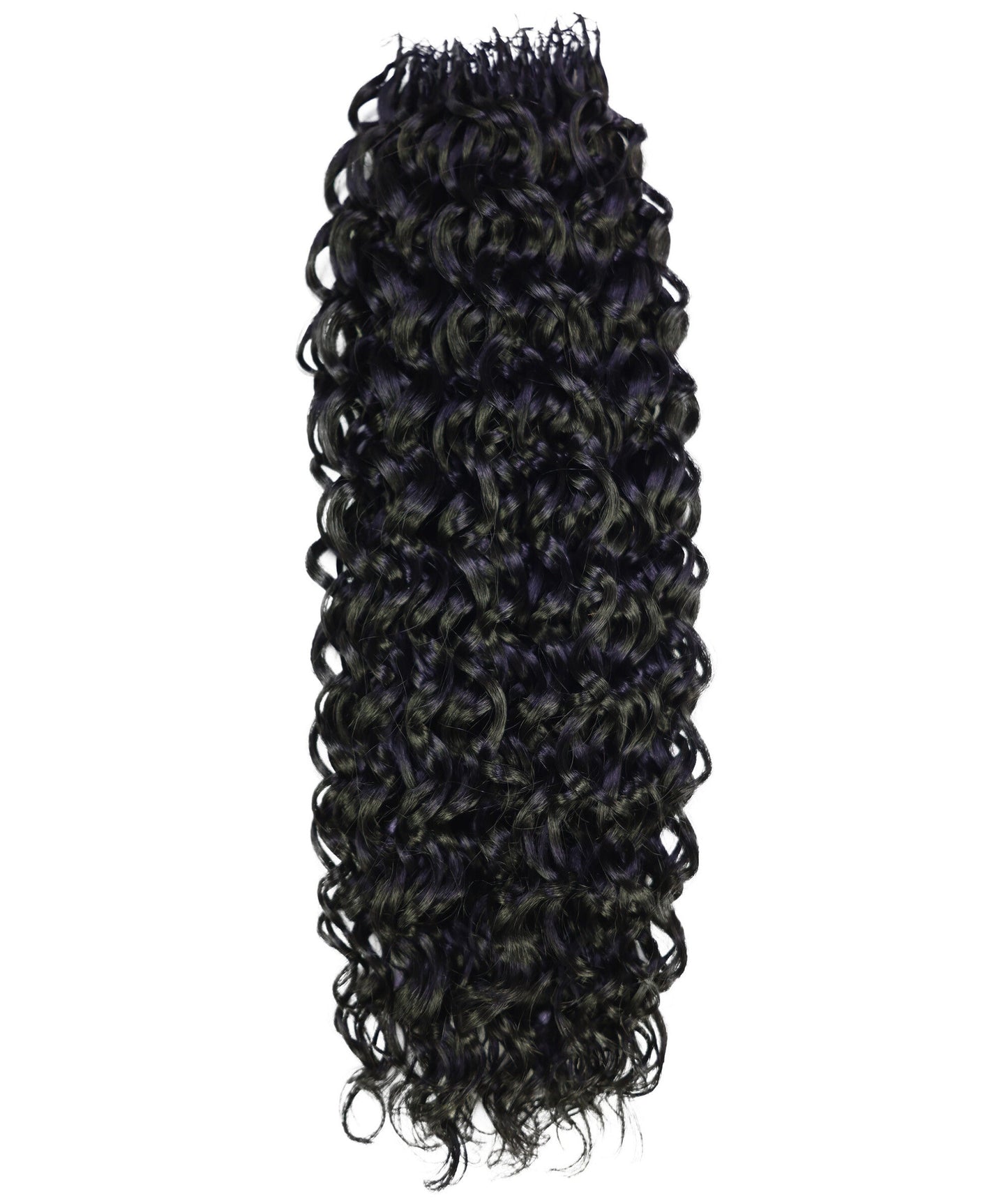LUXLUXE Water Wave Feather Crochet Human &  Synthetic Mix Hair Extensions - 19 Inch Braiding 60g Hairpiece for Women