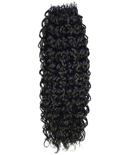 LUXLUXE Water Wave Feather Crochet Human &  Synthetic Mix Hair Extensions - 19 Inch Braiding 60g Hairpiece for Women