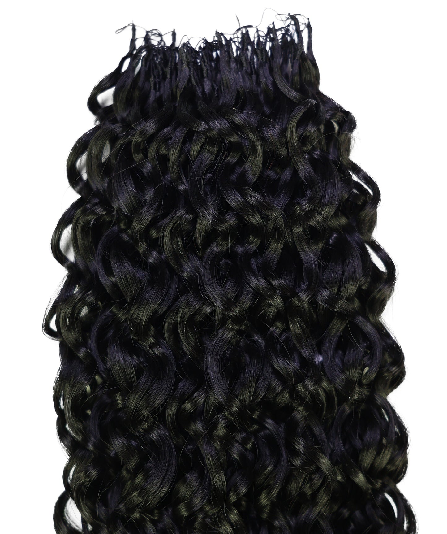 LUXLUXE Water Wave Feather Crochet Human &  Synthetic Mix Hair Extensions - 19 Inch Braiding 60g Hairpiece for Women