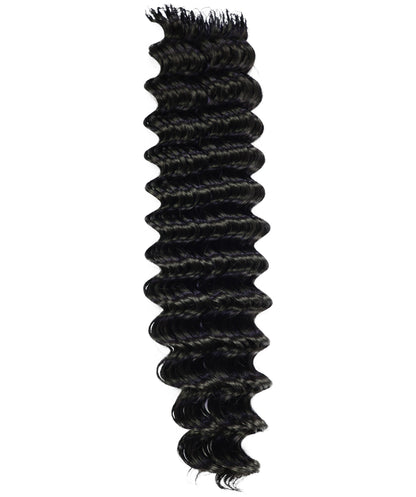 LUXLUXE Deep Wave Wavy Feather Crochet Hair Extensions Human & Synthetic Mix - 20 Inch pre separated 100g Hairpiece