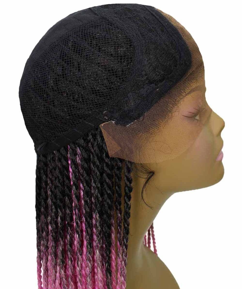 #TT1B/Hot Pink - Black to Dark Pink Ombre