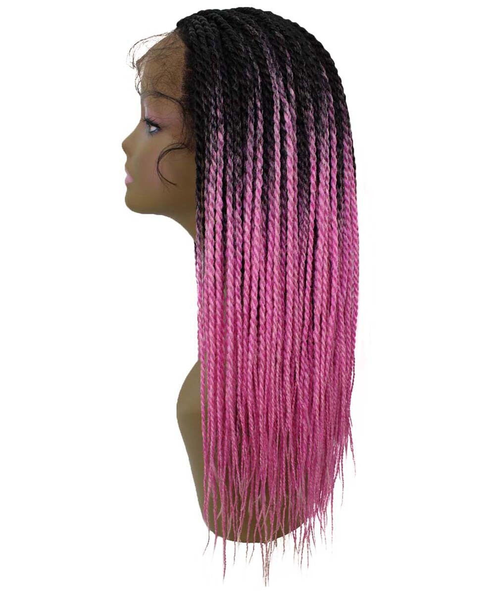 #TT1B/Hot Pink - Black to Dark Pink Ombre