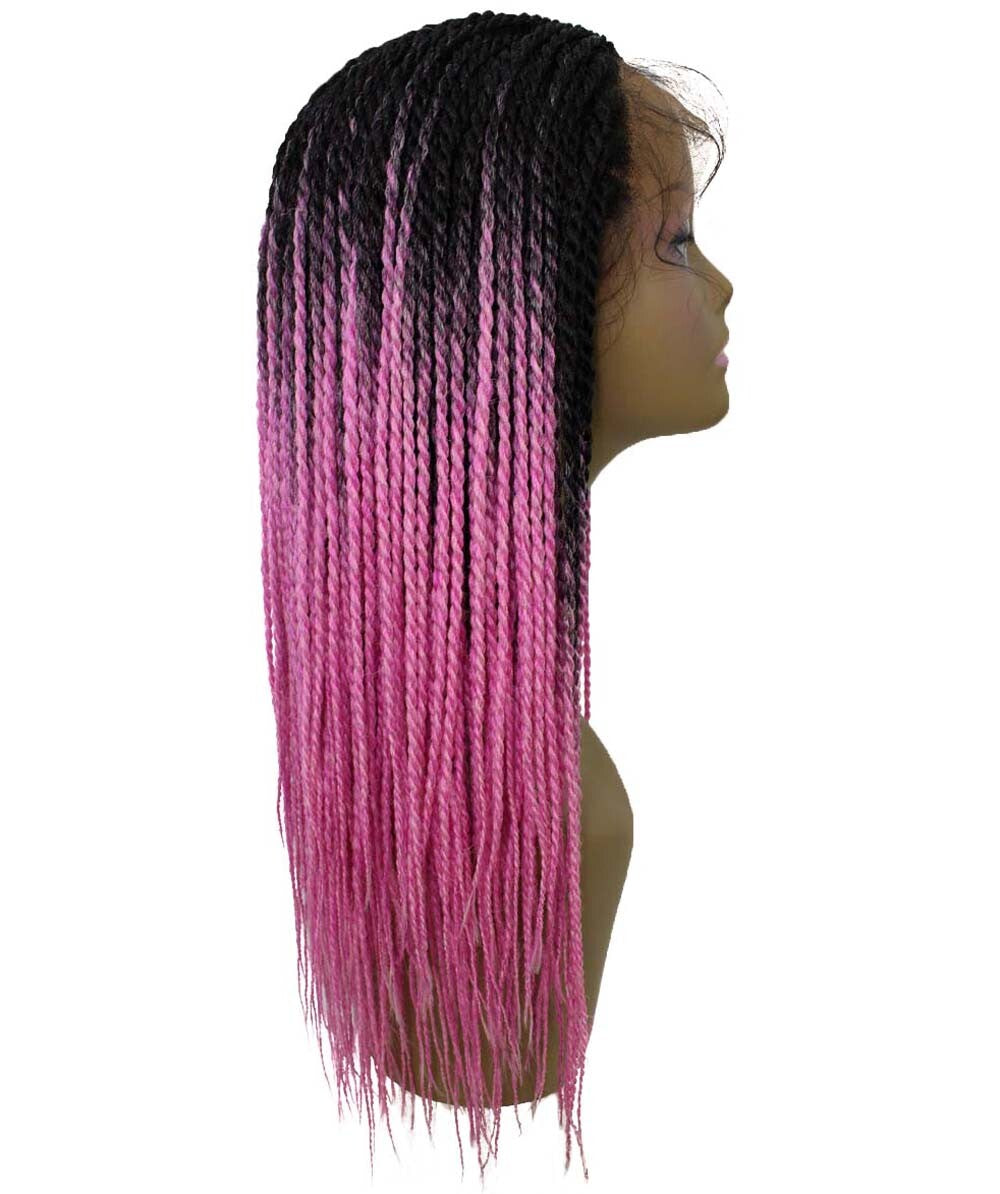 #TT1B/Hot Pink - Black to Dark Pink Ombre