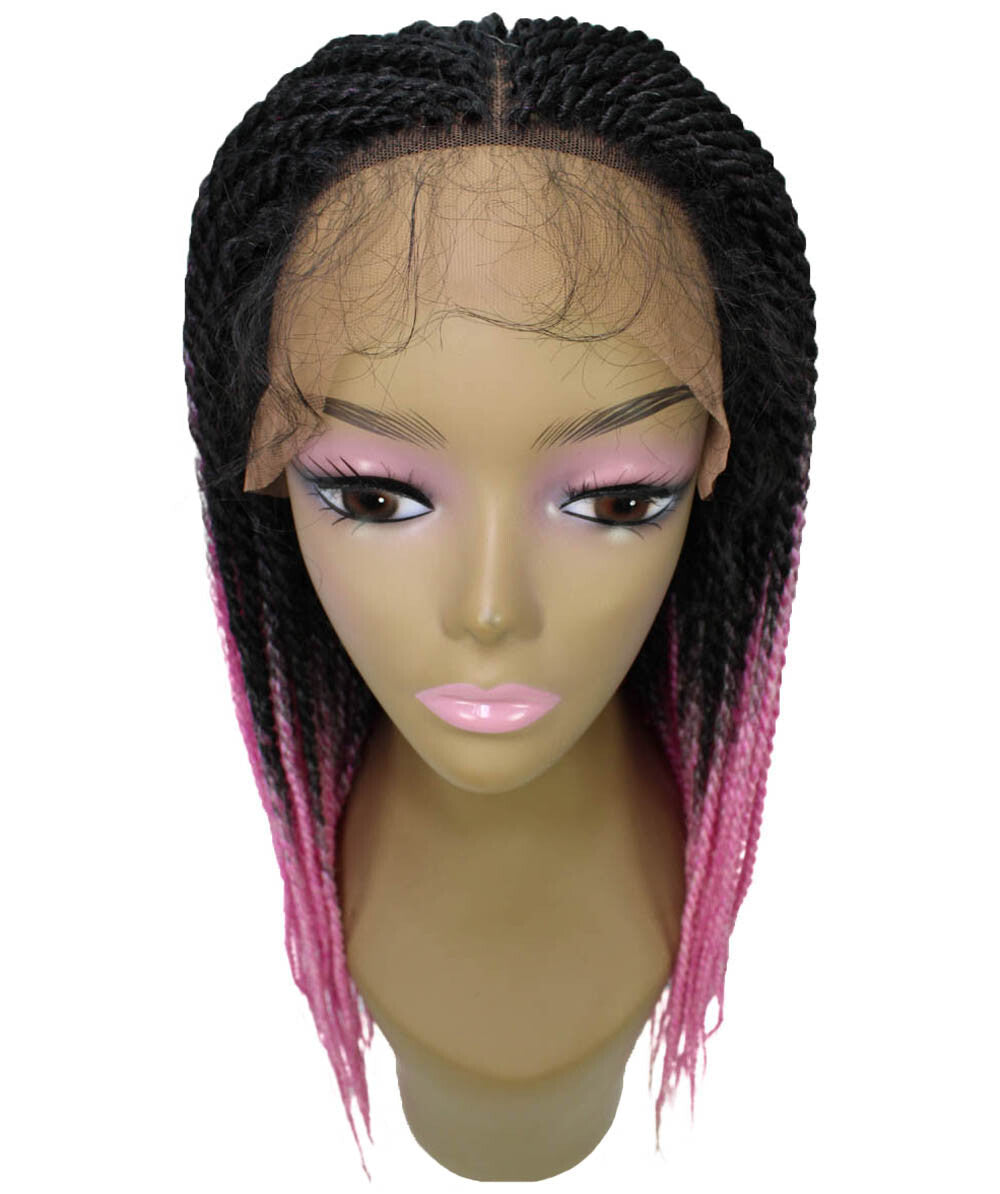 #TT1B/Hot Pink - Black to Dark Pink Ombre
