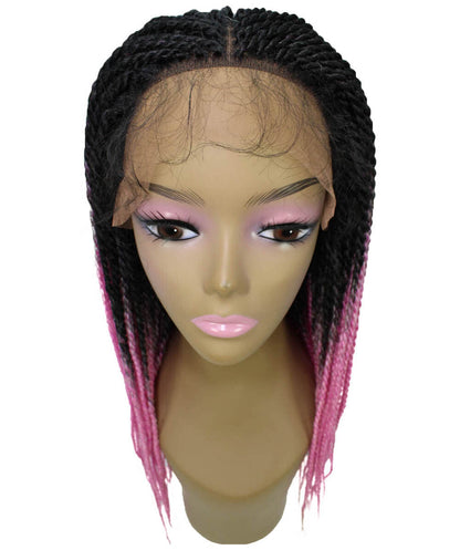 #TT1B/Hot Pink - Black to Dark Pink Ombre