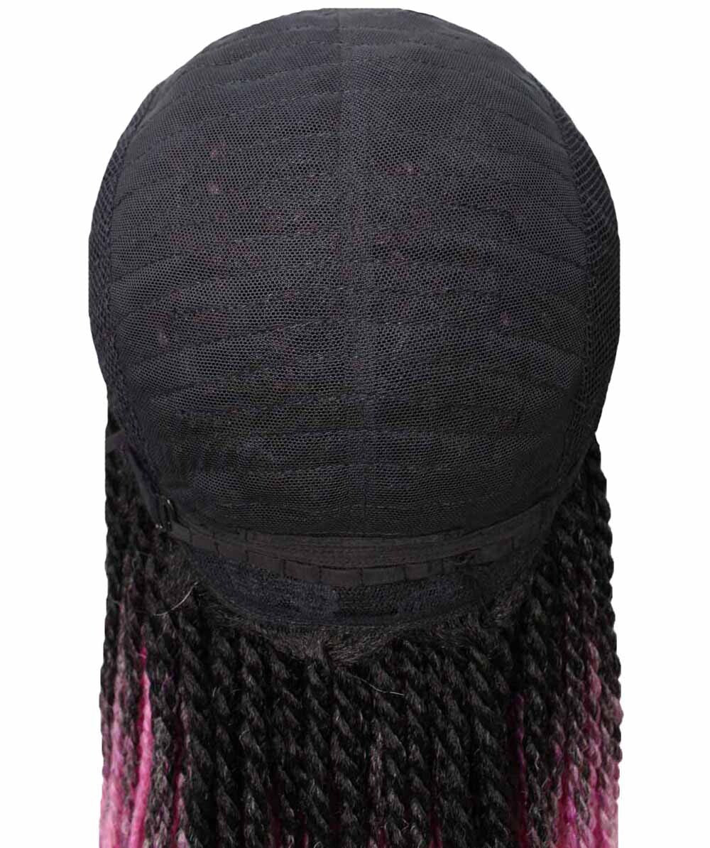 #TT1B/Hot Pink - Black to Dark Pink Ombre