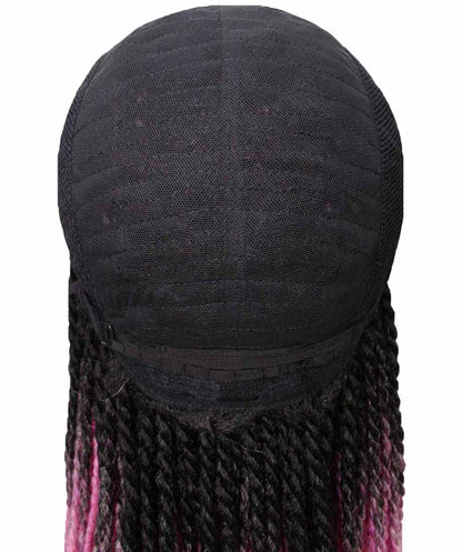 #TT1B/Hot Pink - Black to Dark Pink Ombre